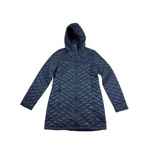 The North Face Womens Thermoball Eco Parka black Quilted Hooded Jacket Size M